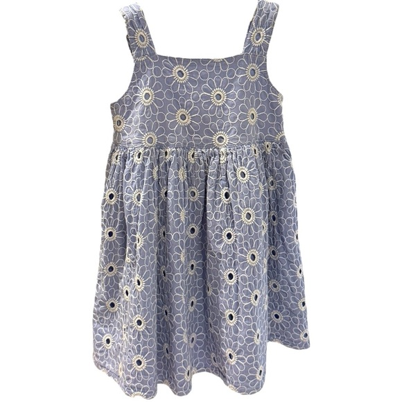 GAP Other - Baby Gap Blue Daisy Embroidered Cotton Sundress Toddler 12–18M
